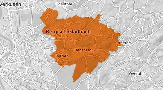 Mietspiegelkarte Bergisch Gladbach
